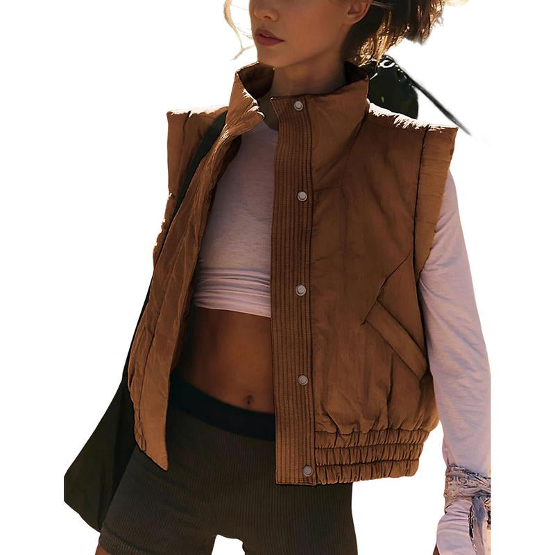 Cropped Puffer Vest