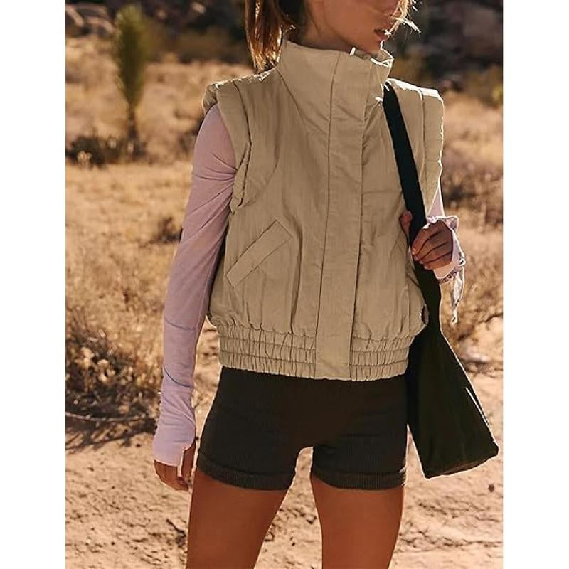 Cropped Puffer Vest