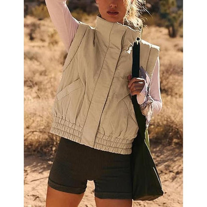 Cropped Puffer Vest