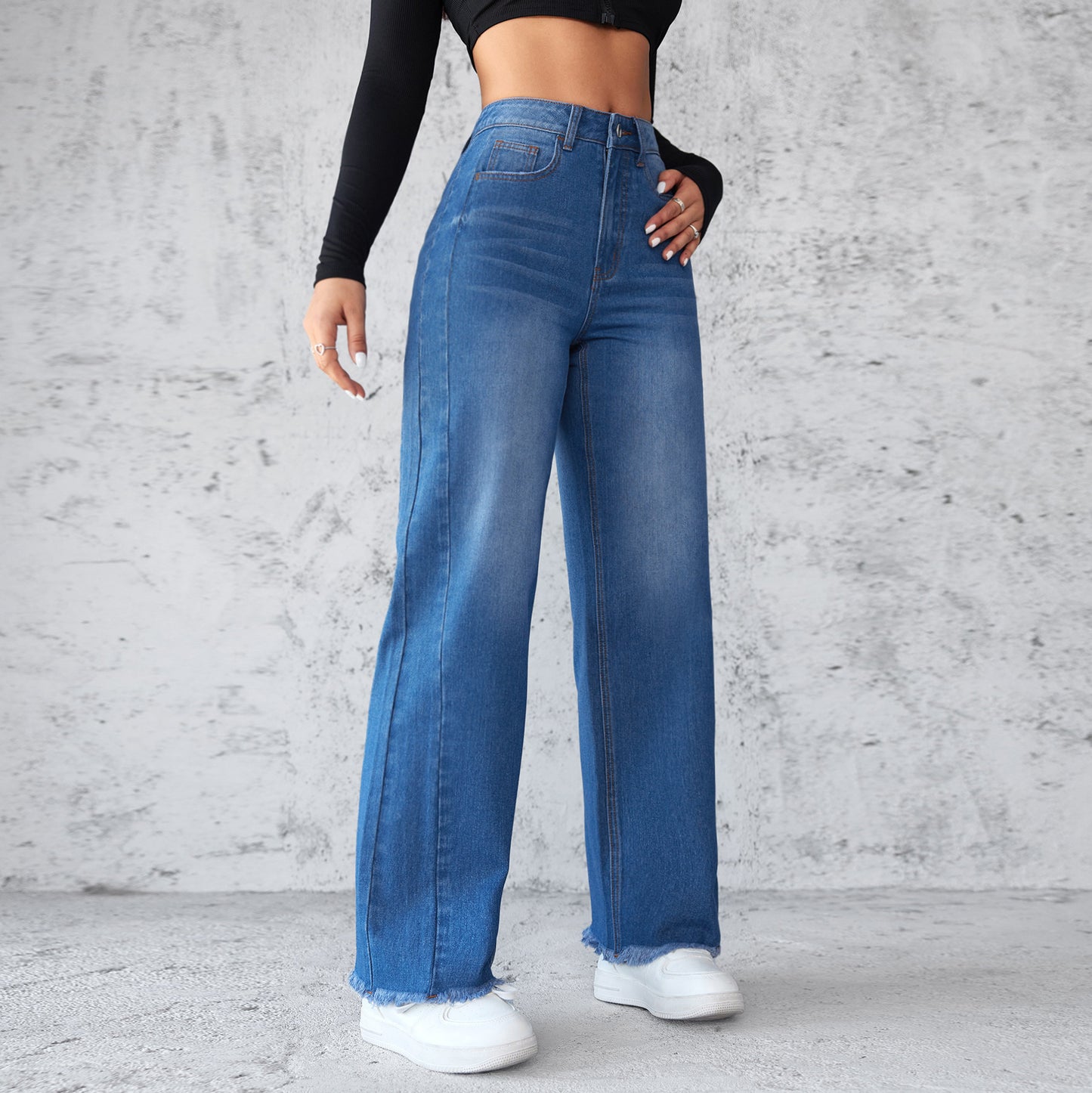 Casual High-waist Jeans