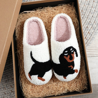 Animal Embroidery Slippers