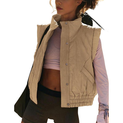 Cropped Puffer Vest