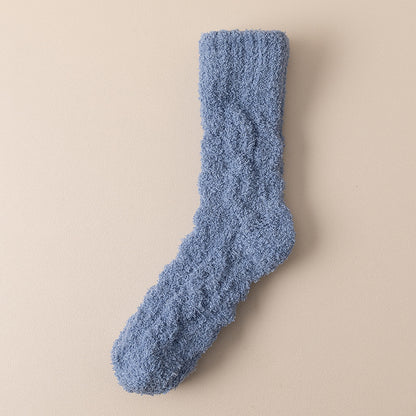 Flauschige Socken aus Korallenfleece