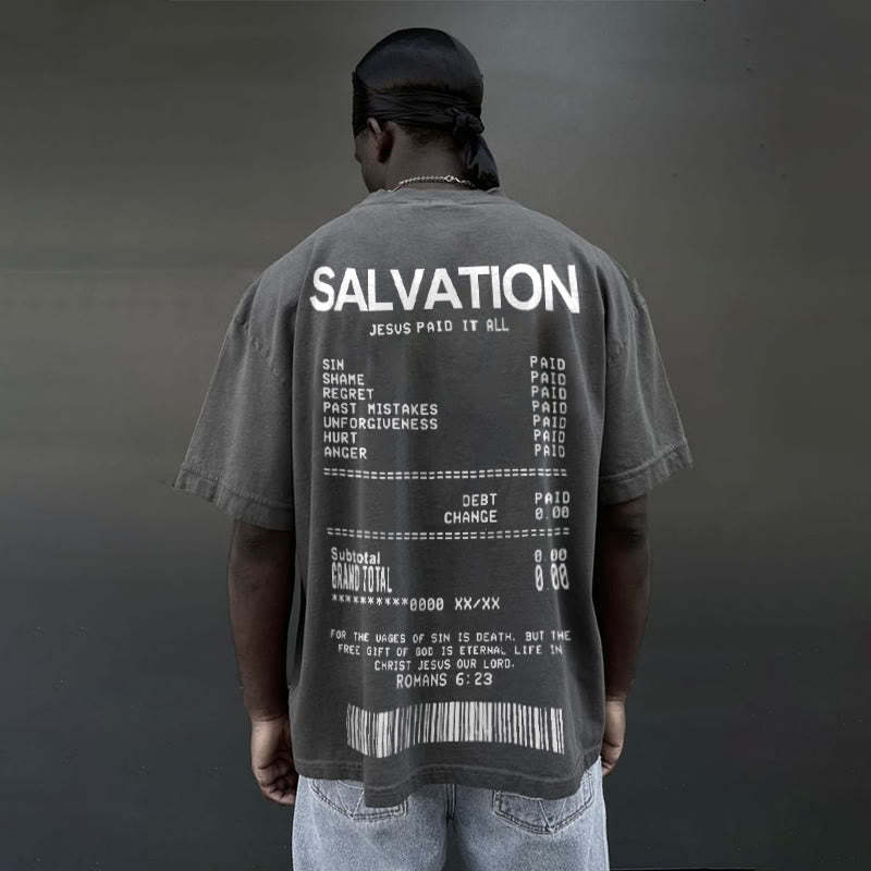 T-Shirt mit „Jesus Paid It All“-Print