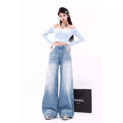 Narrow High Waist Mop Pants