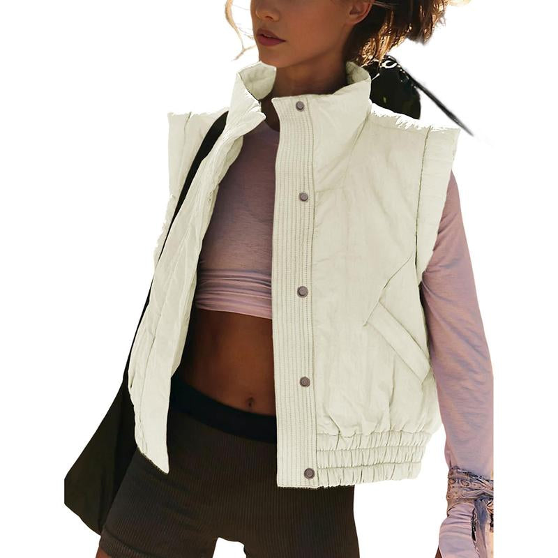 Cropped Puffer Vest