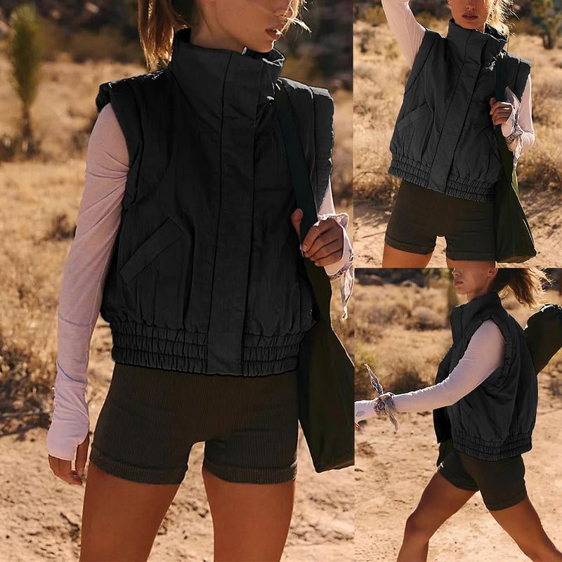 Cropped Puffer Vest