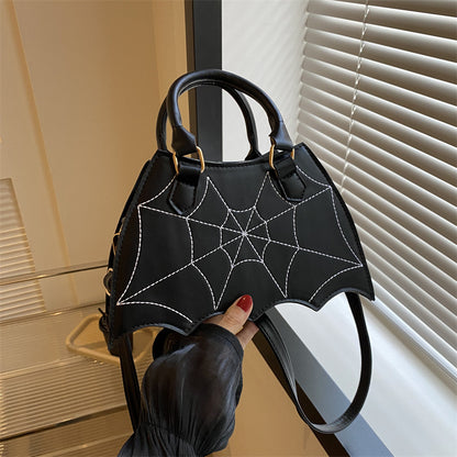 Halloween Satteltasche mit Spinnennetz