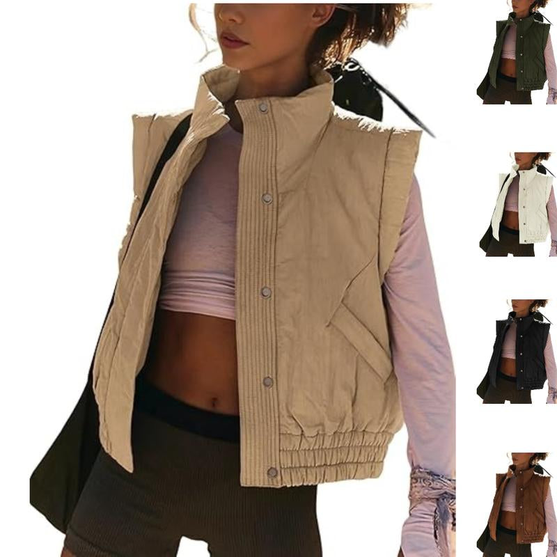 Cropped Puffer Vest