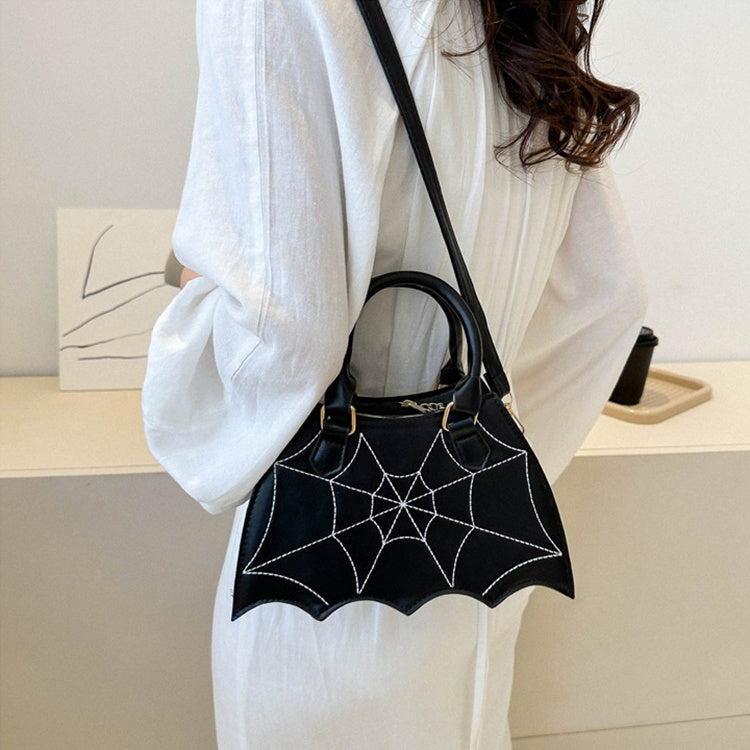 Halloween Satteltasche mit Spinnennetz