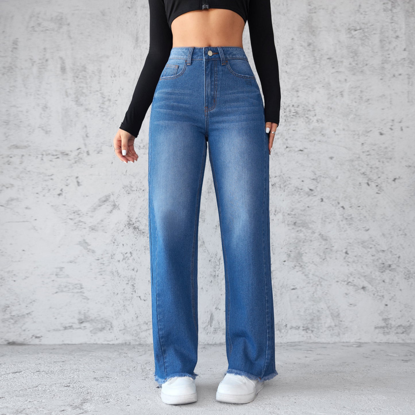 Casual High-waist Jeans