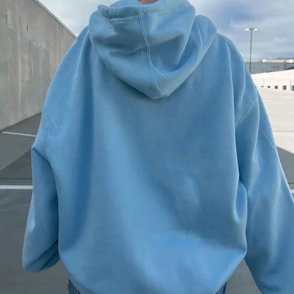 Hoodie mit Kängurutasche und Kordelzug