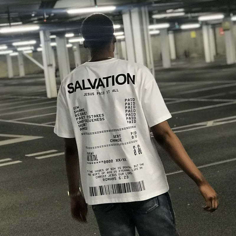 T-Shirt mit „Jesus Paid It All“-Print