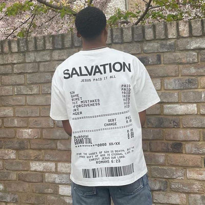 T-Shirt mit „Jesus Paid It All“-Print