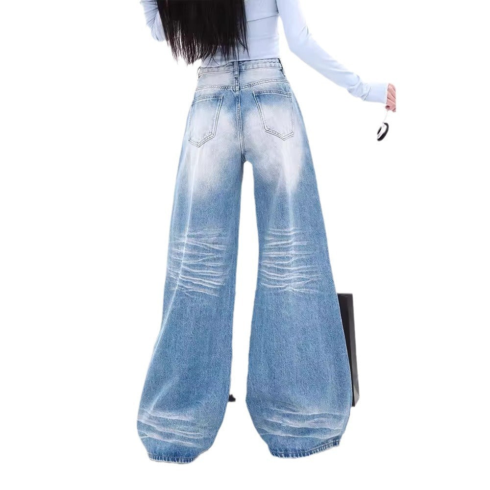 Narrow High Waist Mop Pants