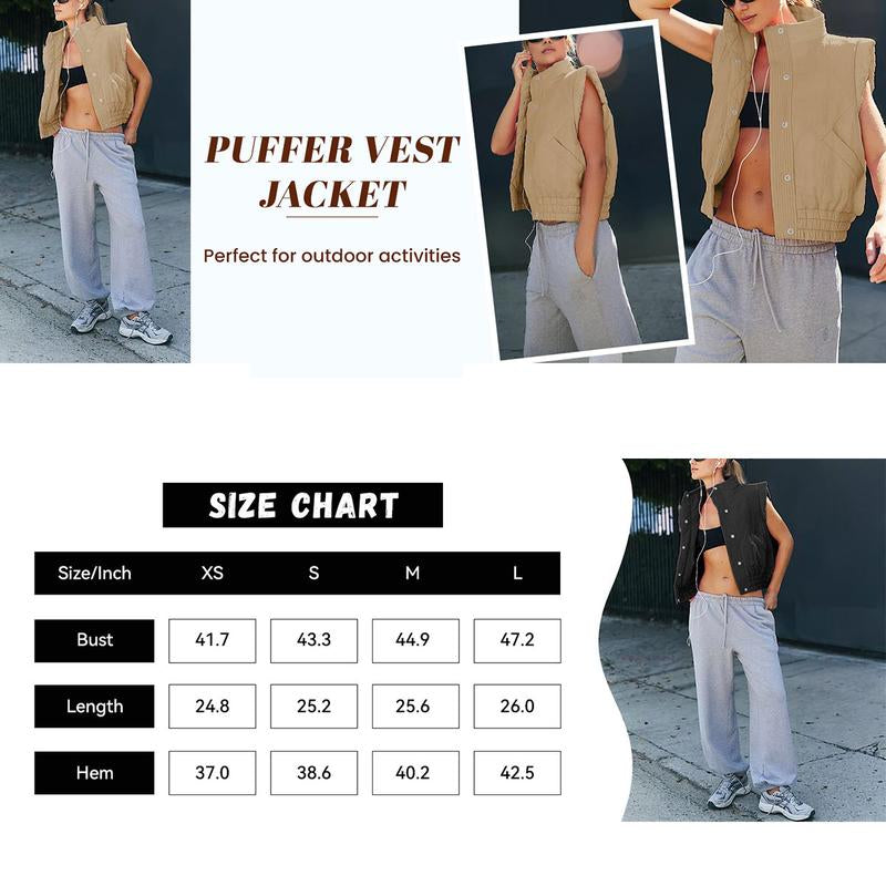 Cropped Puffer Vest