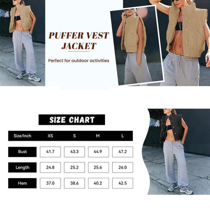 Cropped Puffer Vest