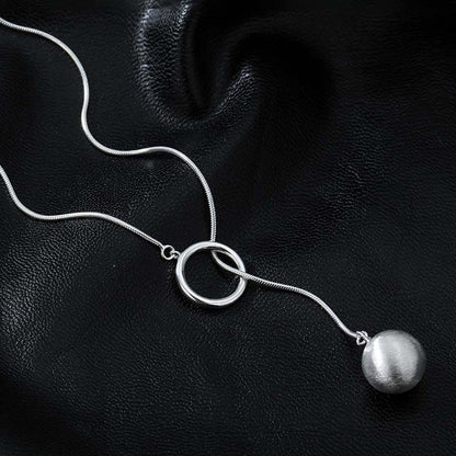 Ins Round Ball Ring Necklace