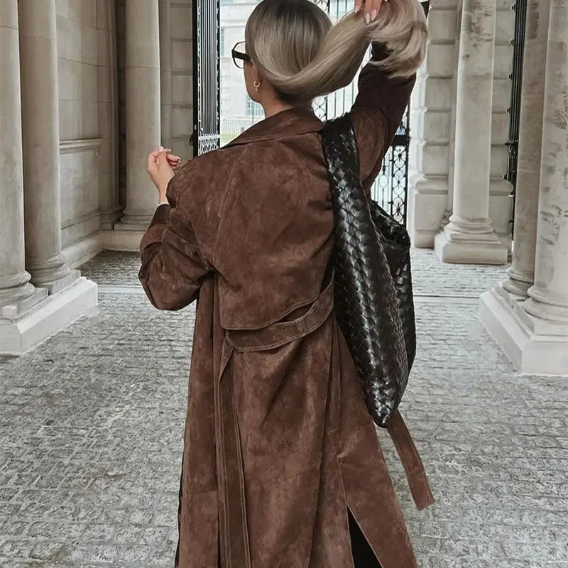 Vintage Suede Long Coat