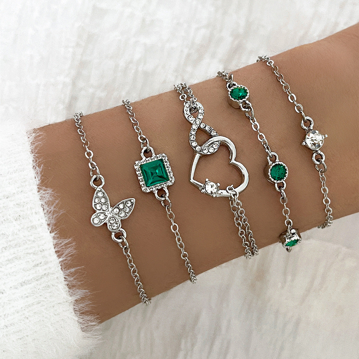 Green Crystal Bracelets