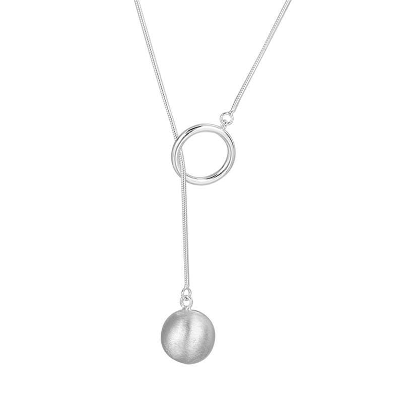 Ins Round Ball Ring Necklace