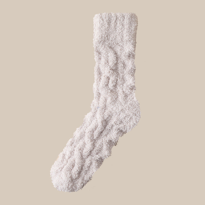 Flauschige Socken aus Korallenfleece