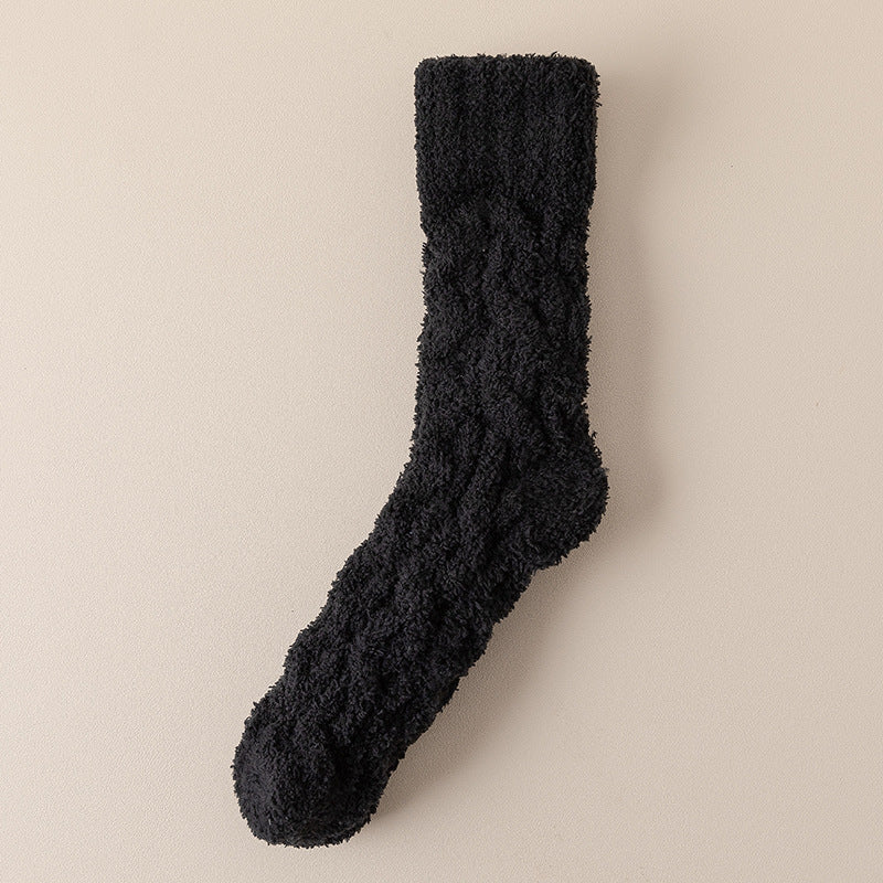 Flauschige Socken aus Korallenfleece