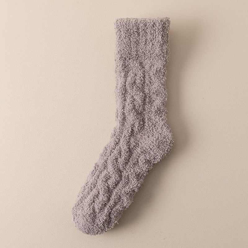 Flauschige Socken aus Korallenfleece