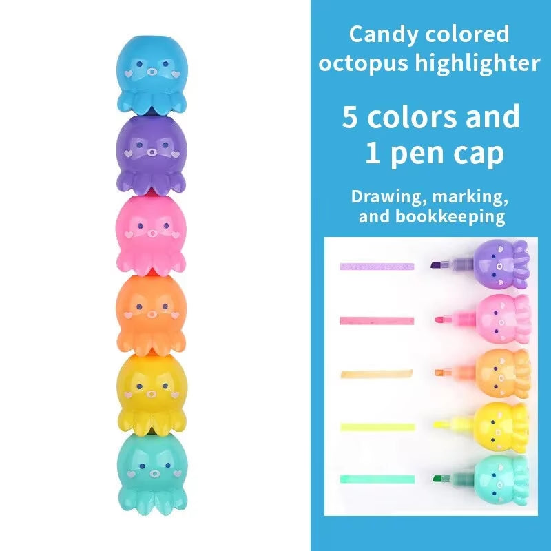 5 Colors Octopus Highlighter