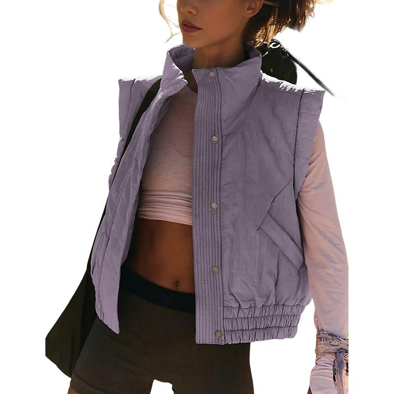 Cropped Puffer Vest