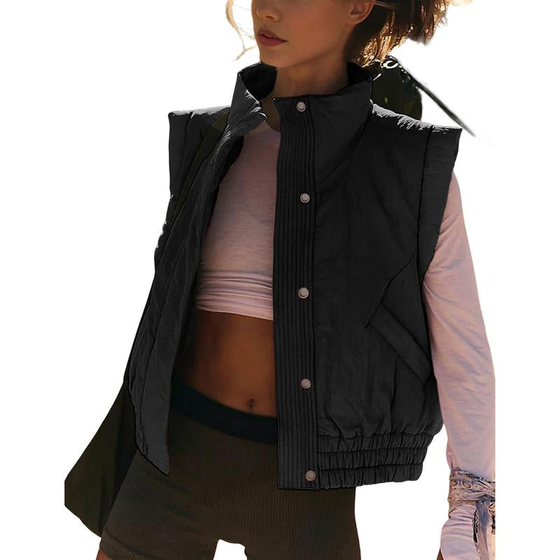 Cropped Puffer Vest