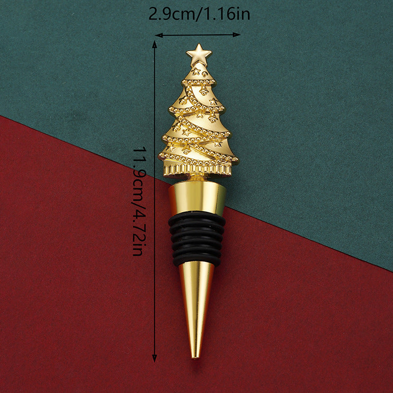 Weinflaschenverschluss mit Weihnachtsbaum