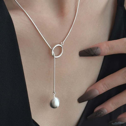 Ins Round Ball Ring Necklace