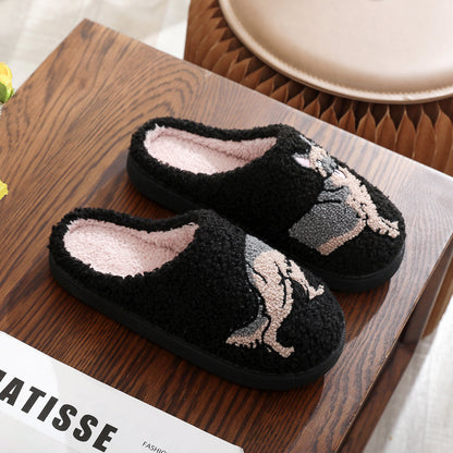 Animal Embroidery Slippers