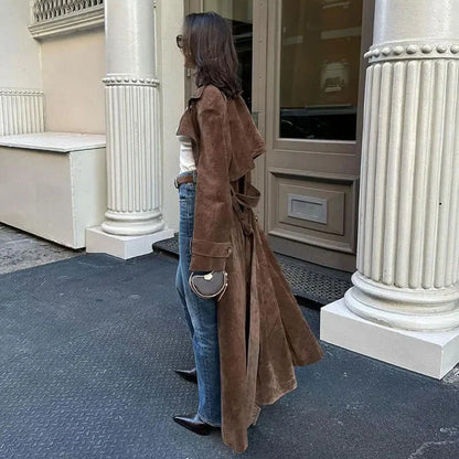 Vintage Suede Long Coat