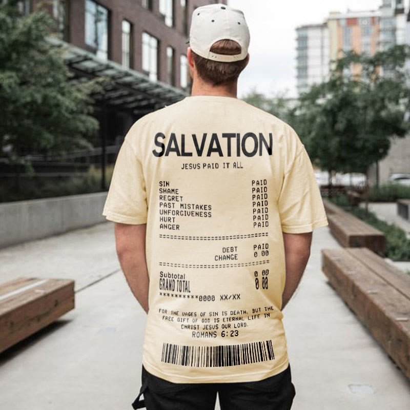 T-Shirt mit „Jesus Paid It All“-Print