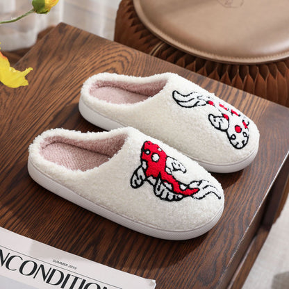 Animal Embroidery Slippers