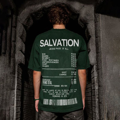 T-Shirt mit „Jesus Paid It All“-Print